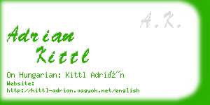 adrian kittl business card